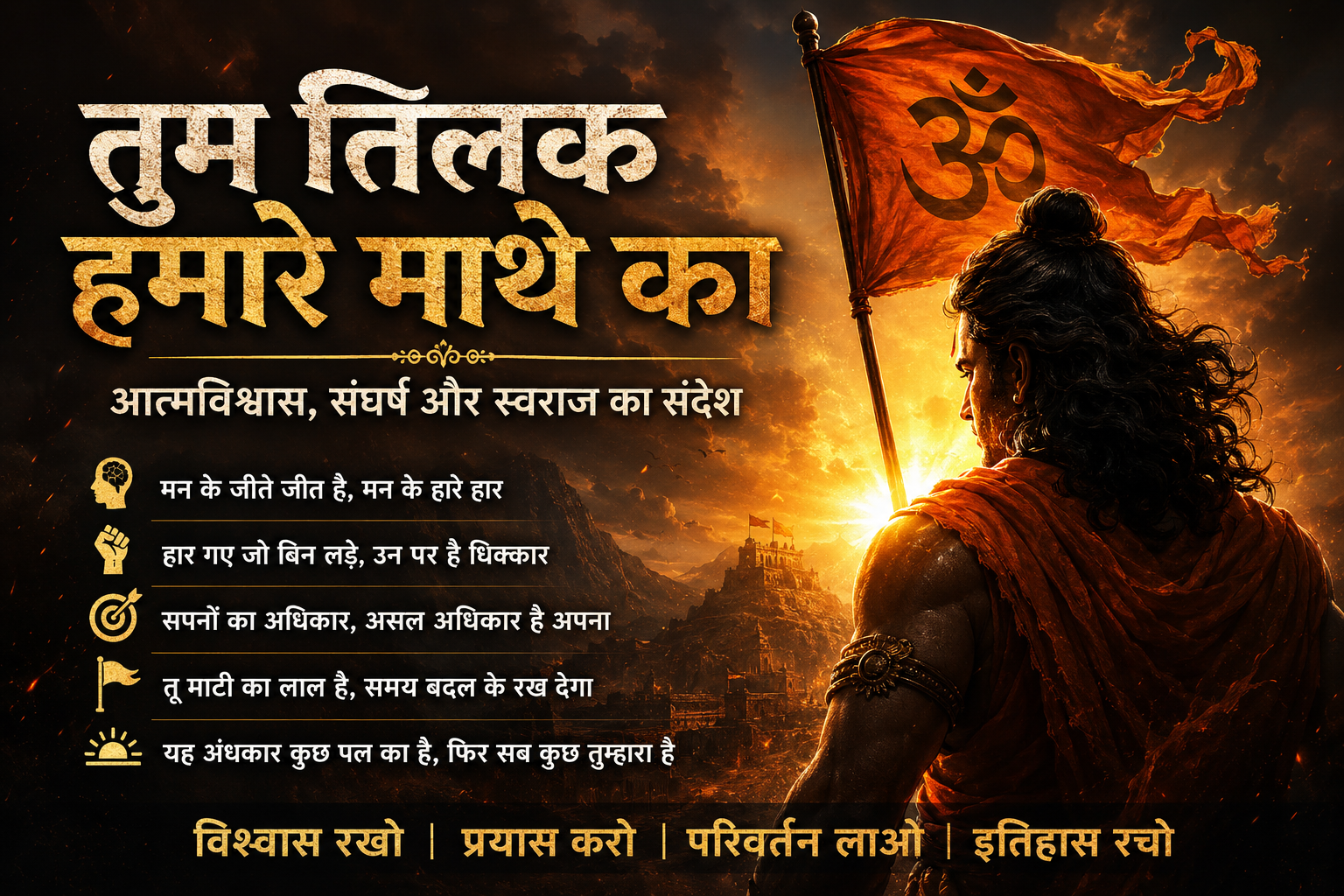 तुम तिलक हमारे माथे का - आत्मविश्वास, संघर्ष और स्वराज का संदेश