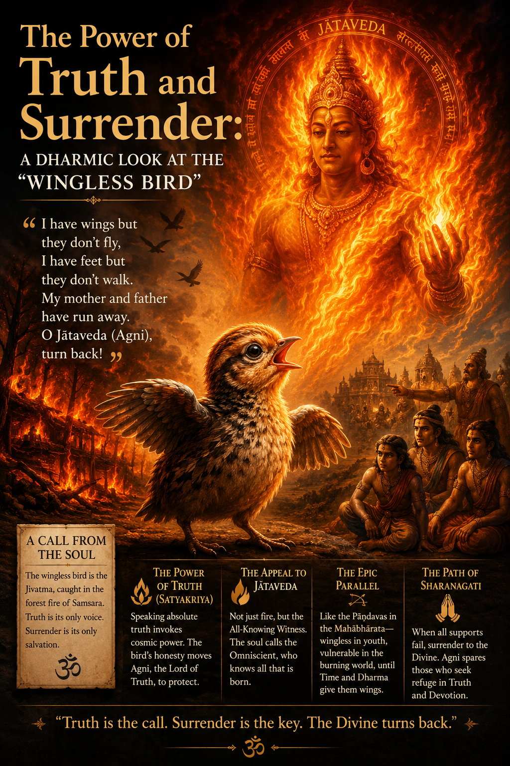 Power of Truth and Surrender: A Dharmic Look at "Wingless Bird"