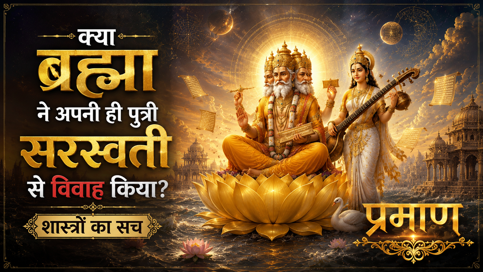 क्या ब्रह्मा ने अपनी ही पुत्री सरस्वती से विवाह किया?