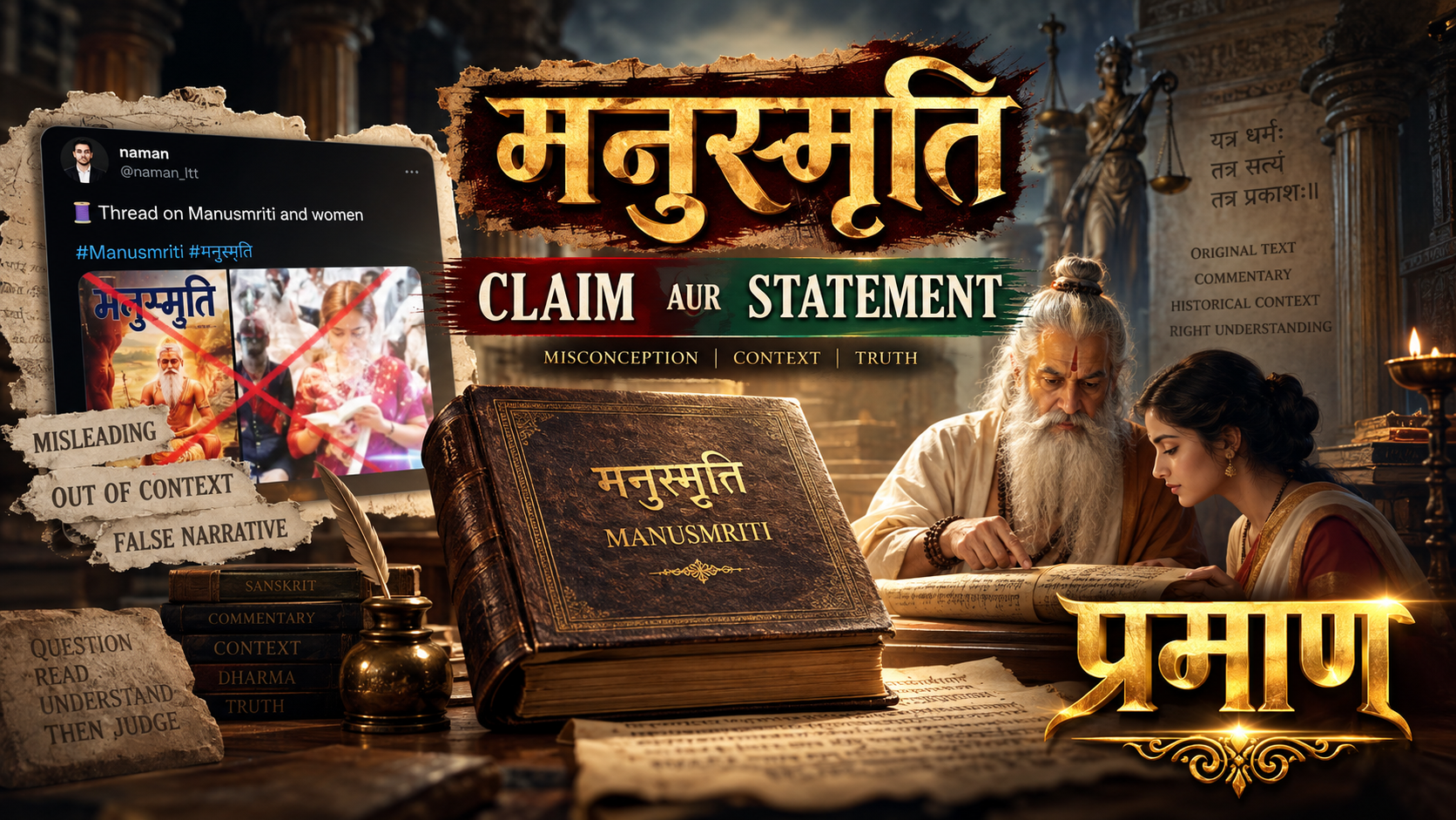 मनुस्मृति पर किए गए दावों का खंडन